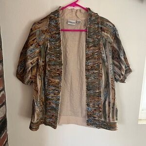 Chico's Earthy Tones Open Front Cardigan